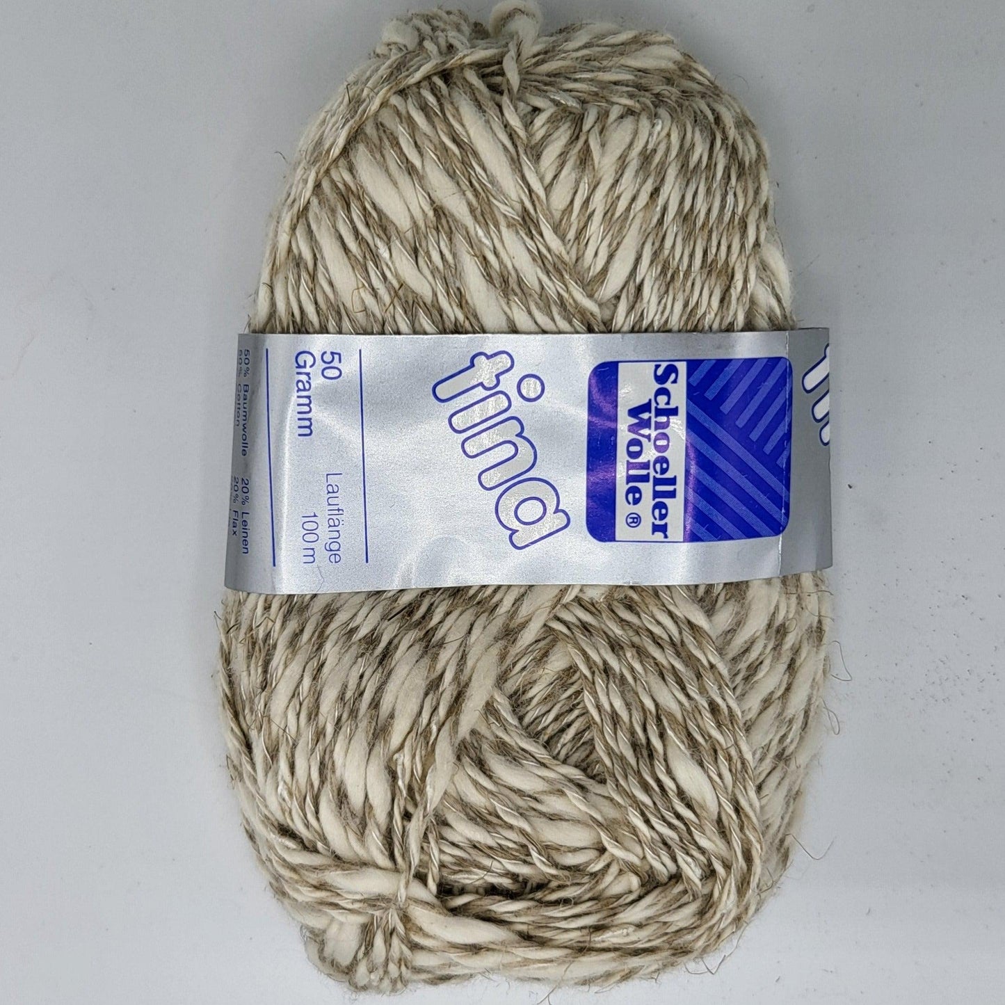 Schoeller Wolle Tina 32 Farben 50gr Baumwolle Leinen Metallic-Garn - EkoDeko.de