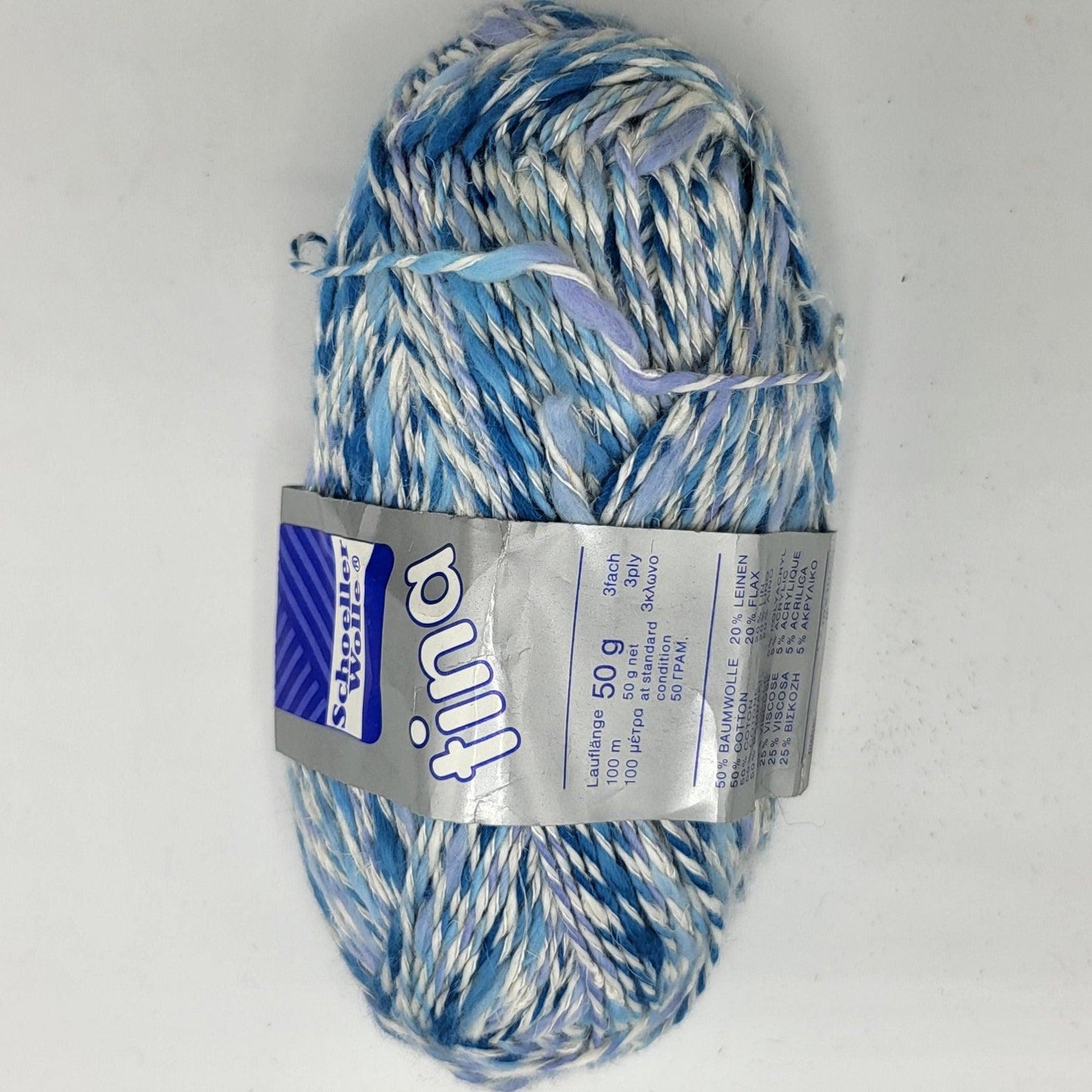 Schoeller Wolle Tina 32 Farben 50gr Baumwolle Leinen Metallic-Garn - EkoDeko.de