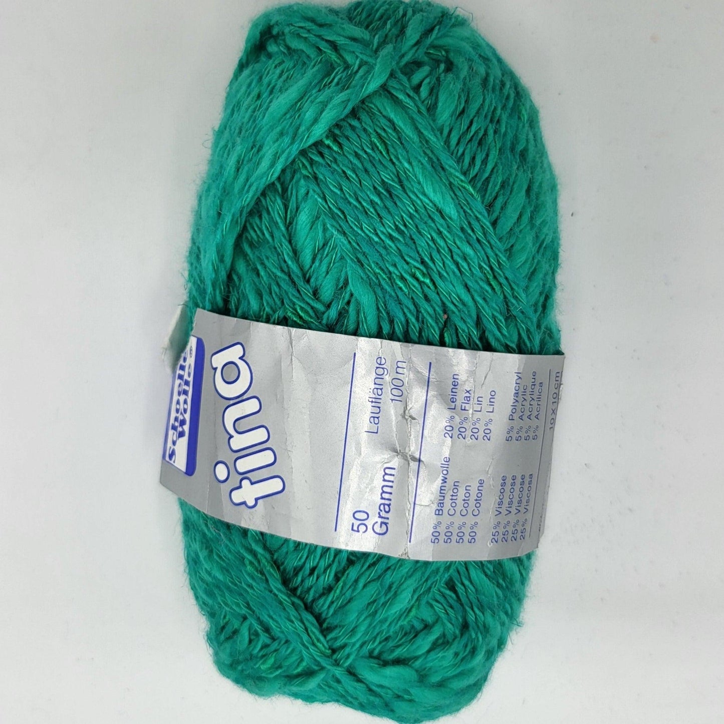 Schoeller Wolle Tina 32 Farben 50gr Baumwolle Leinen Metallic-Garn - EkoDeko.de