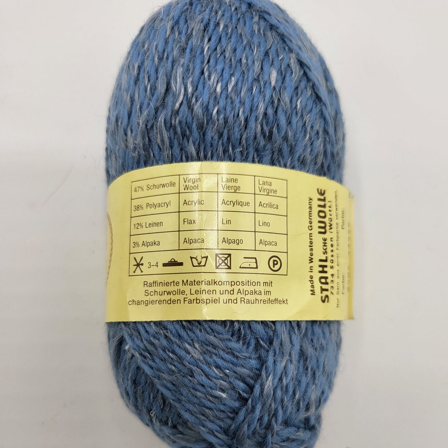 Stahl Wolle LINOS Schurwolle mit Leinen 50g ca 125m