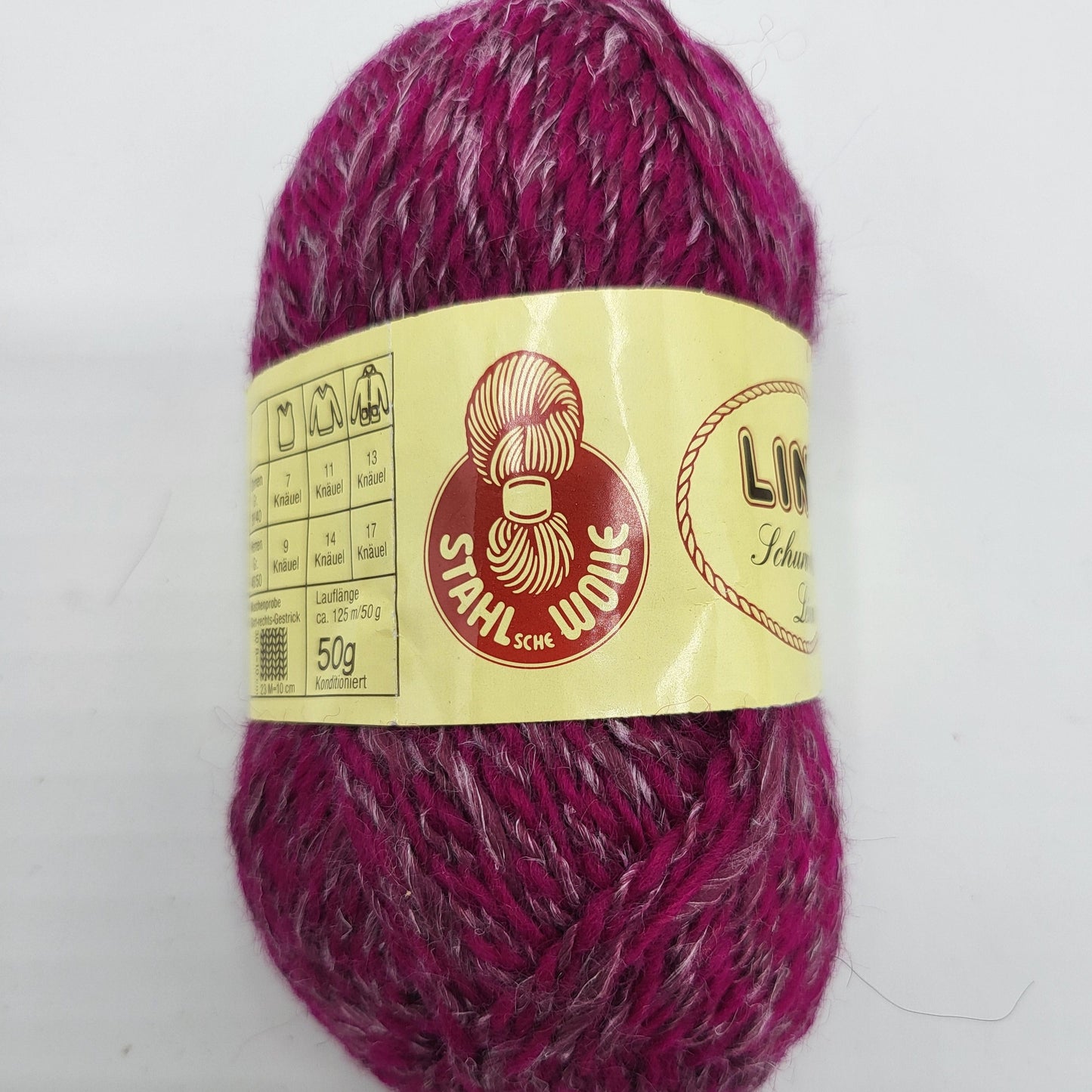 Stahl Wolle LINOS Schurwolle mit Leinen 50g ca 125m