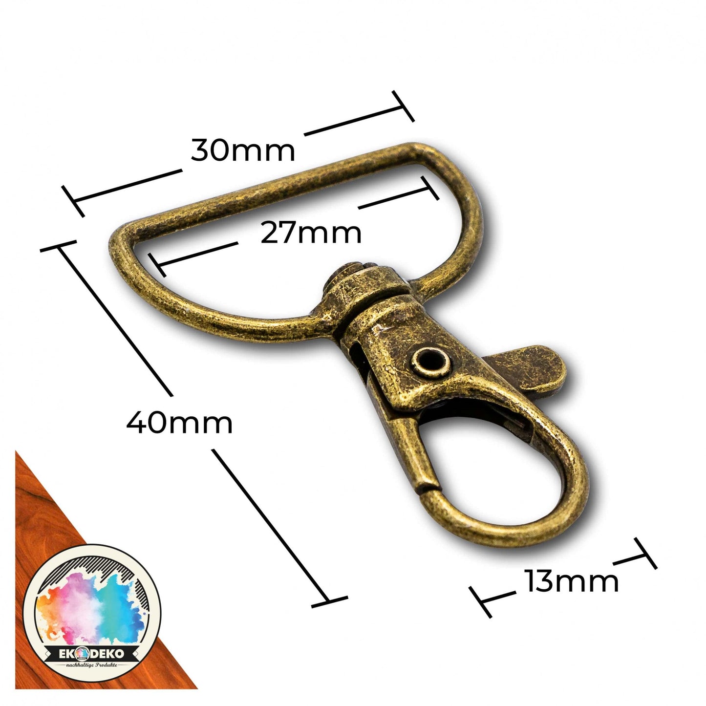 EkoDeko 25er Pack Schlüsselanhänger Karabiner Makramee Zubehör - EkoDeko.de