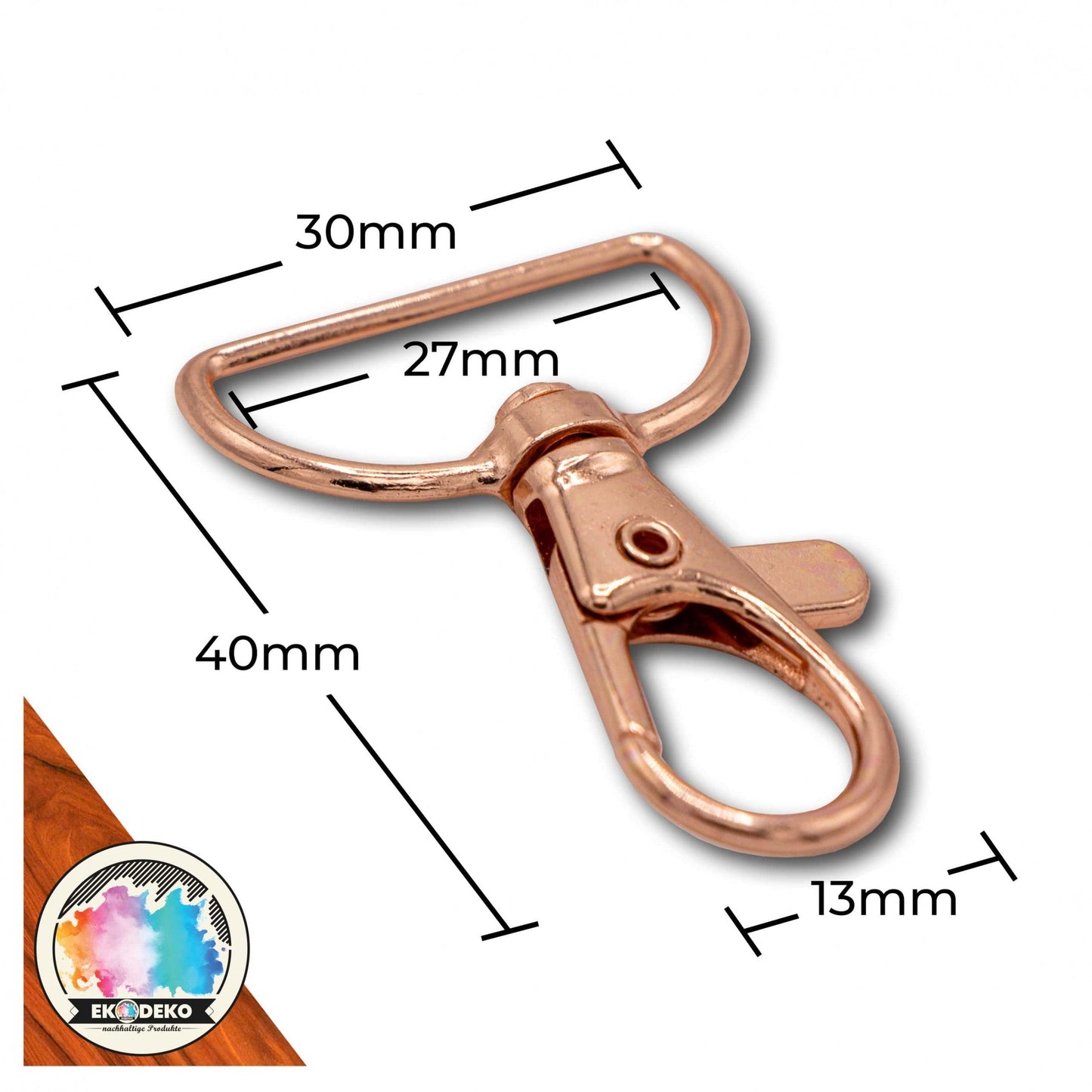 EkoDeko 25er Pack Schlüsselanhänger Karabiner Makramee Zubehör - EkoDeko.de