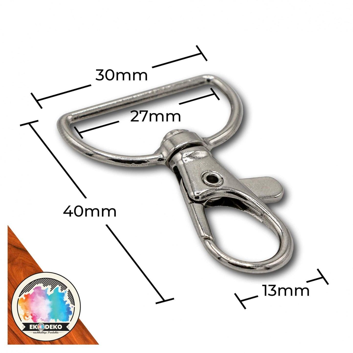 EkoDeko 25er Pack Schlüsselanhänger Karabiner Makramee Zubehör - EkoDeko.de
