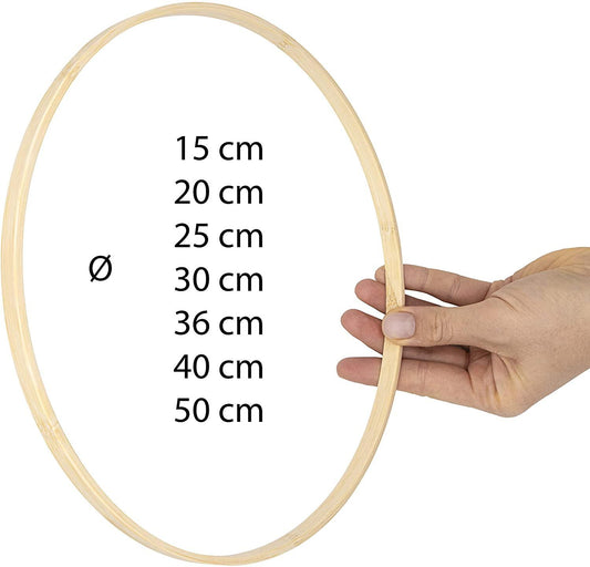 Holzringe zum basteln Bambusringe für DIY verschiedene großen - EkoDeko.de