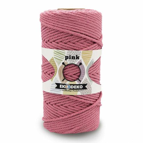 Makramee Garn 4mm x 100m Pink - EkoDeko.de
